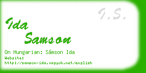 ida samson business card