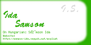 ida samson business card
